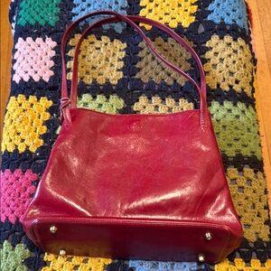 Elegant Red Leather Women's Bag